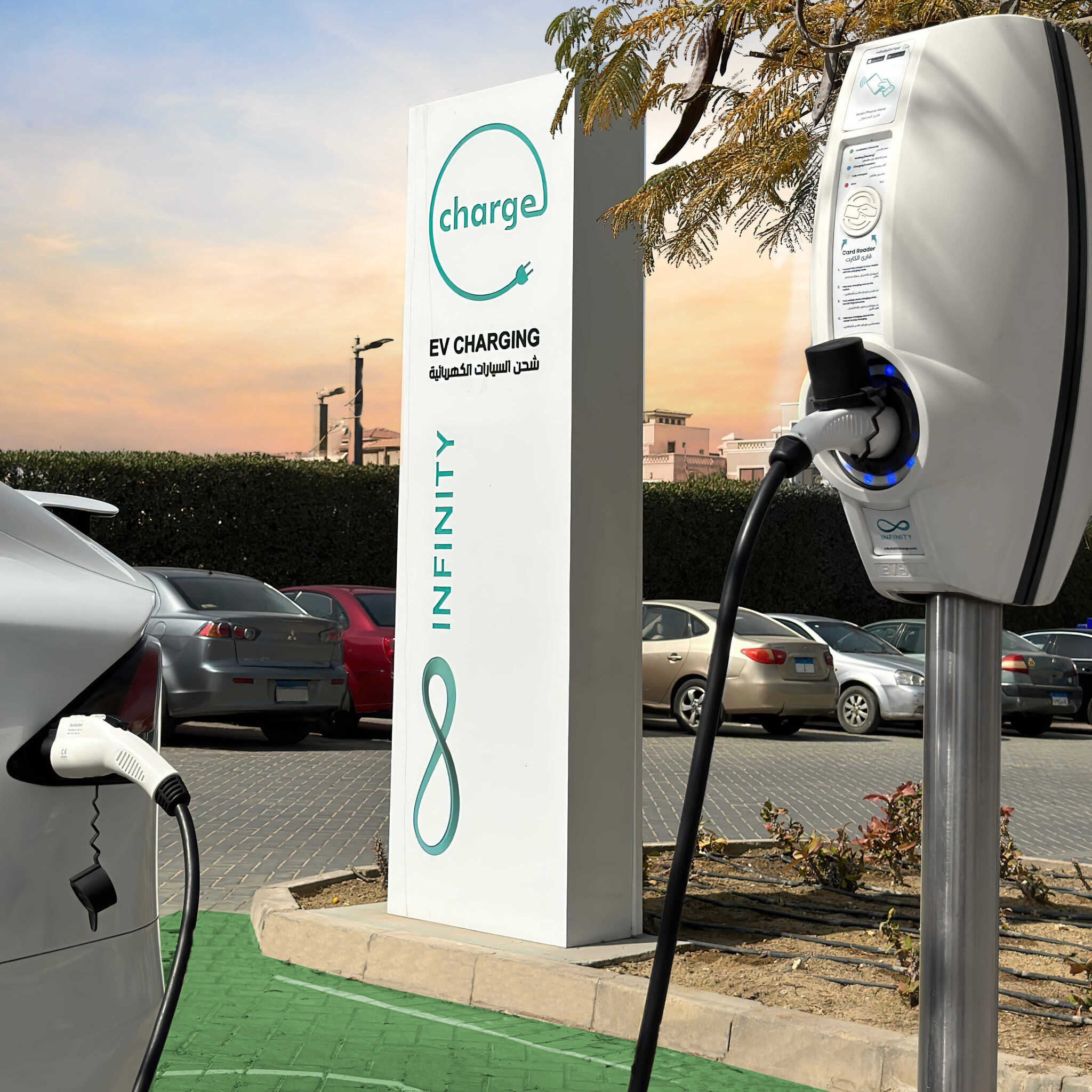 Charging station network map preview